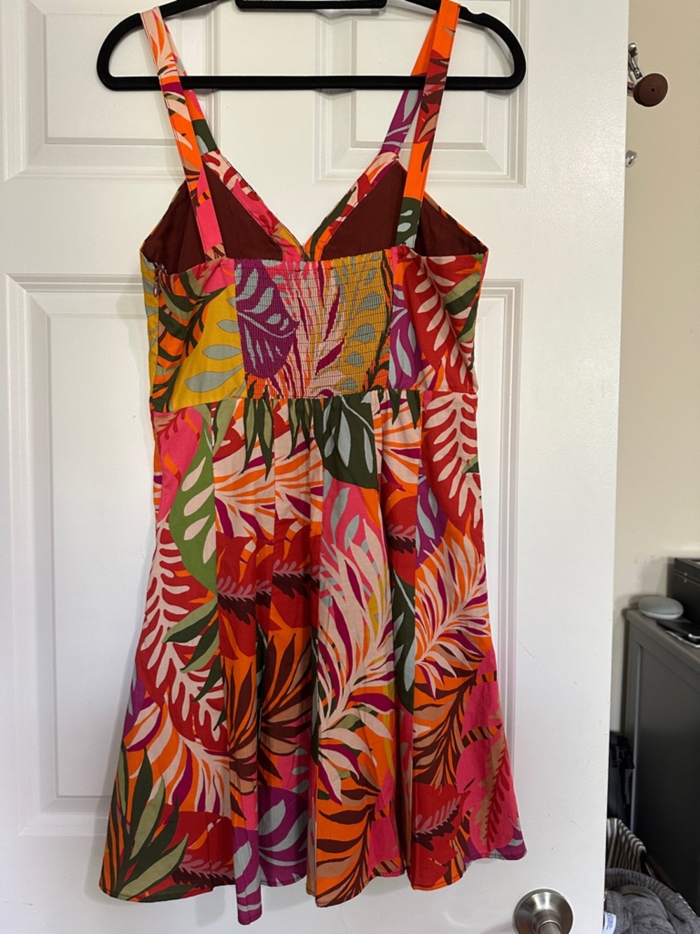 ANTHROPOLOGIE MAEVE PRINT RUCHED DRESS SIZE 12 - Picture 5 of 9